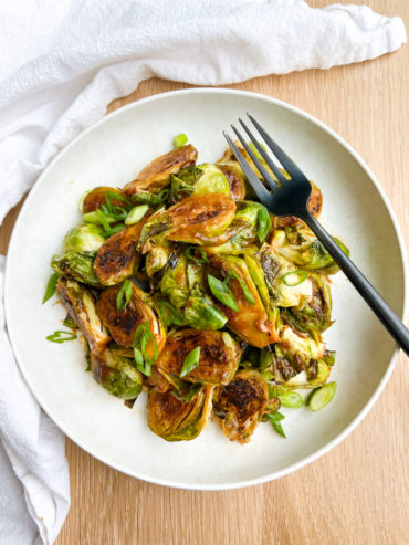 Miso Sriracha Brussels sprouts