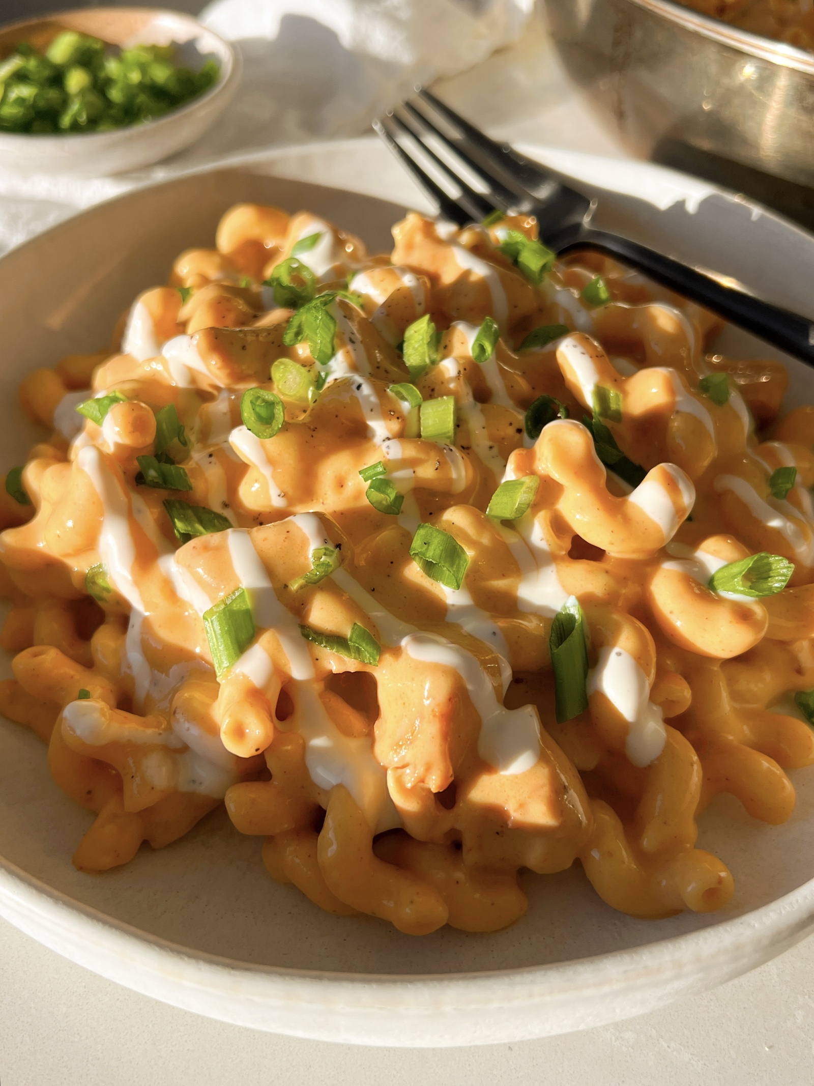 High Protein Buffalo Chicken Mac and Cheese-image